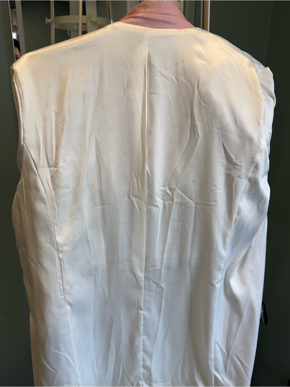 Vintage Pastel Pink Embroidered Lamb Leather & Silk Coat – Coquette Princesscore - Picture 6 of 10